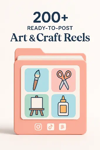 Craft Reel Vault: 200+ Viral Art & DIY Reels Bundle